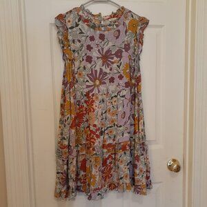JODIFL Mini Floral Ruffled Tiered Dress